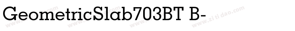 GeometricSlab703BT B字体转换